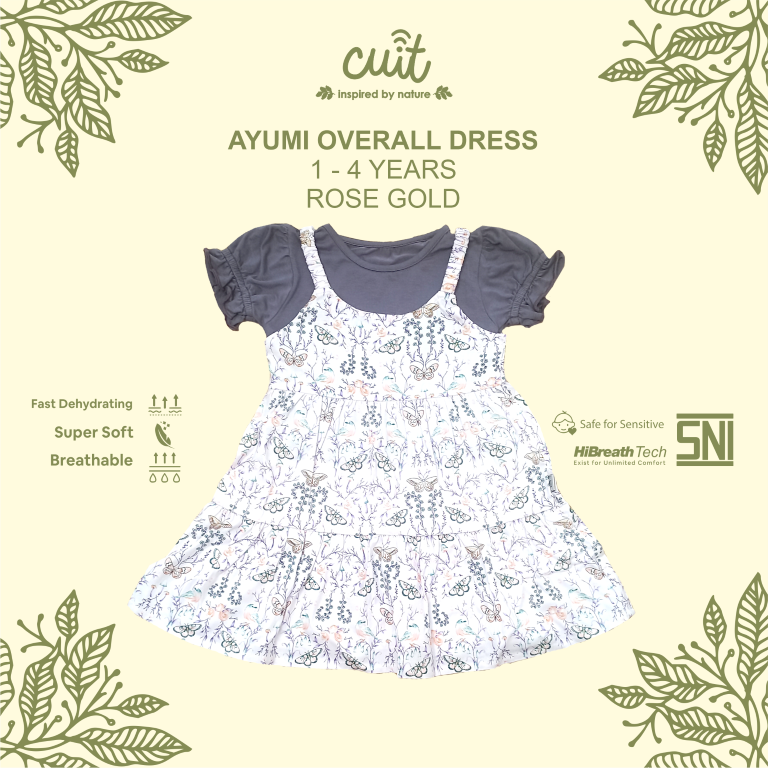 Cuit Ayumi Overall Dress 1-6 Tahun