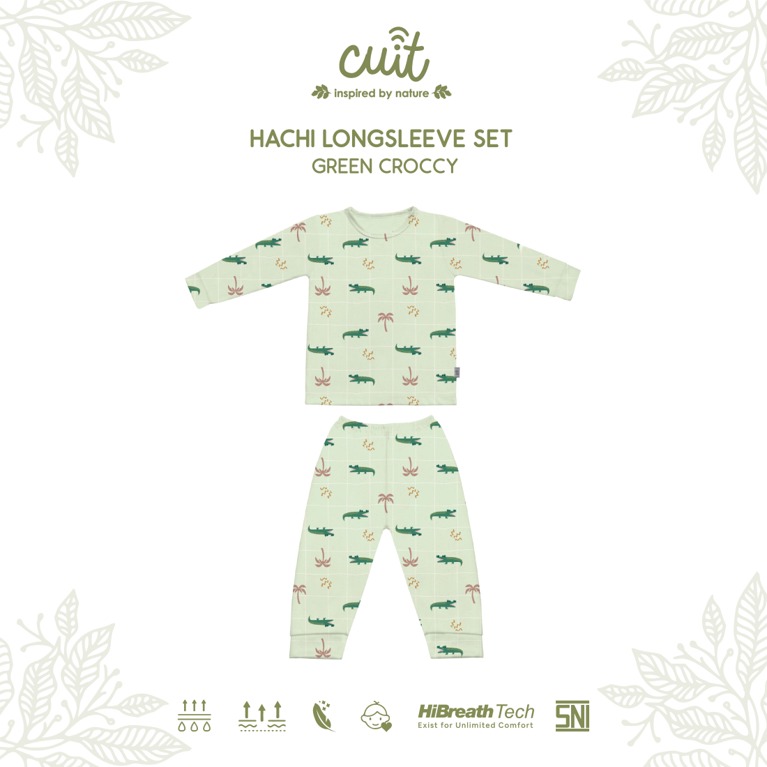 Cuit Hachi Setelan Tangan Panjang Motif Karakter 1-6 Tahun