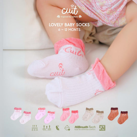 Cuit Lovely Ruffle Socks Kaos Kaki 6-12 Bulan