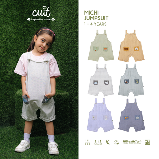 Cuit Michi Overall Jumpsuit 1-4 Tahun