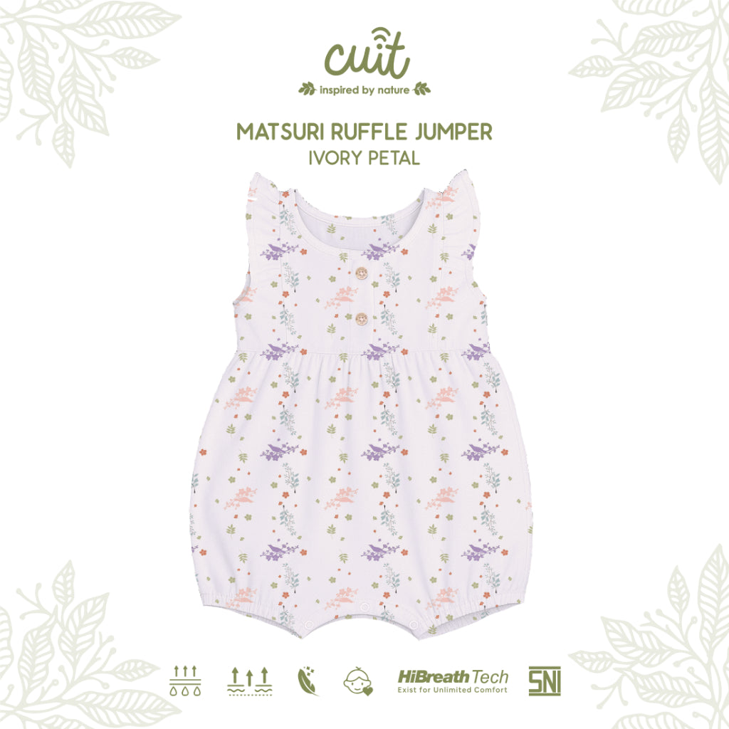 Cuit Matsuri Ruffle Romper Dress Floral 3 Bulan - 2 Tahun