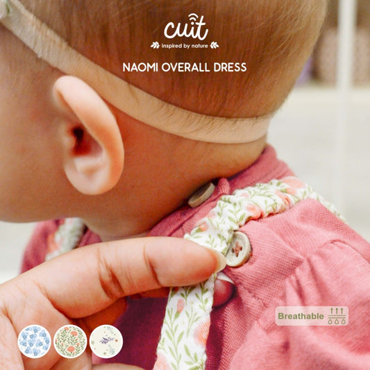 Cuit Naomi Overall Floral Dress 3 Bulan - 2 Tahun