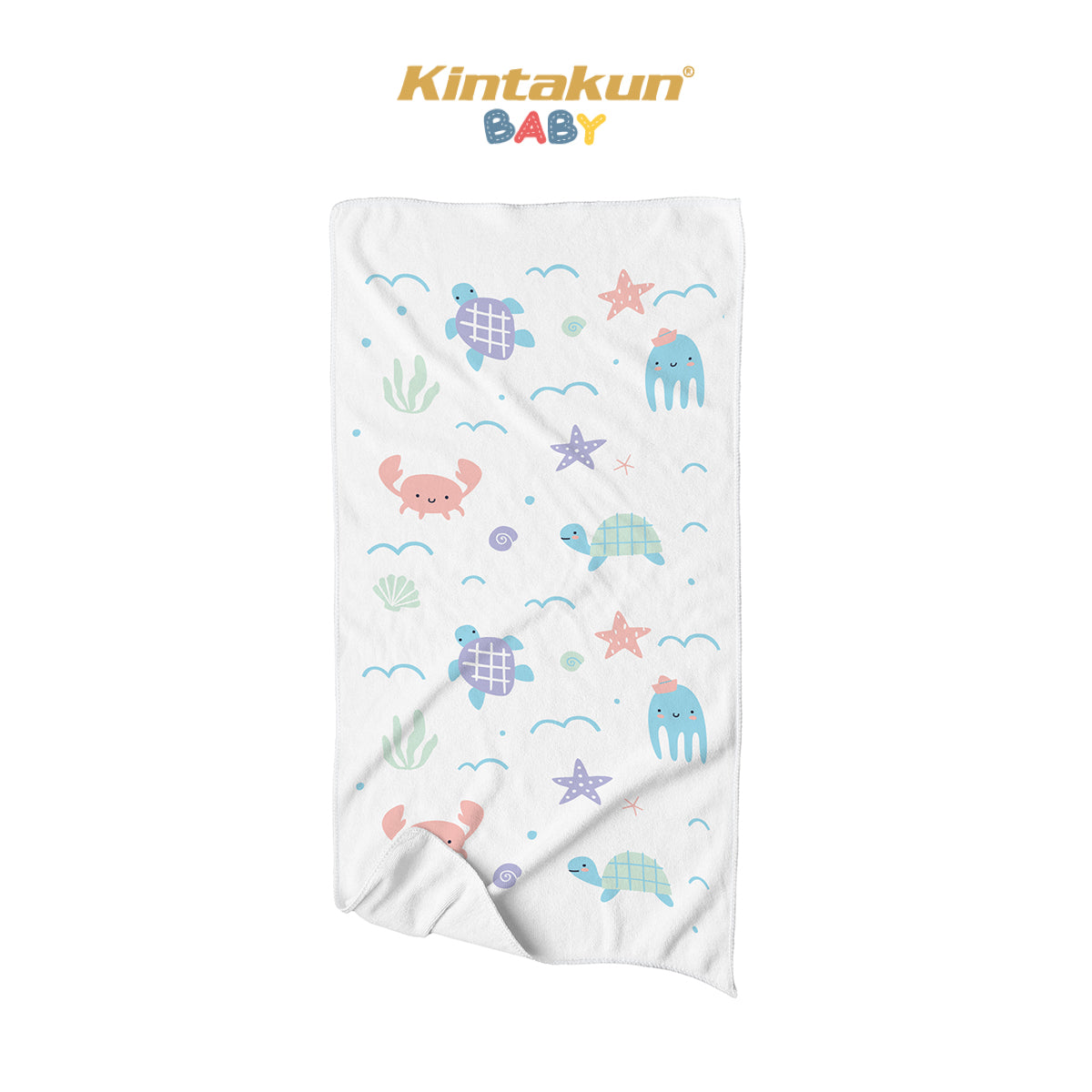 Kintakun Baby Cotton Towel Handuk Mandi Bayi Ocean Fun 60 x 120 cm