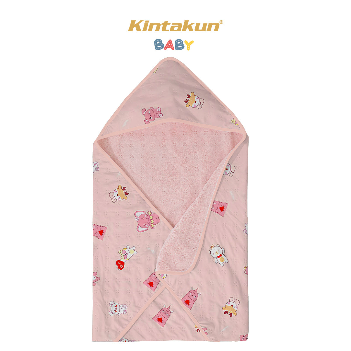 Kintakun Baby Selimut Bayi Bulu Hoodie 70 x 70 Motif Karakter