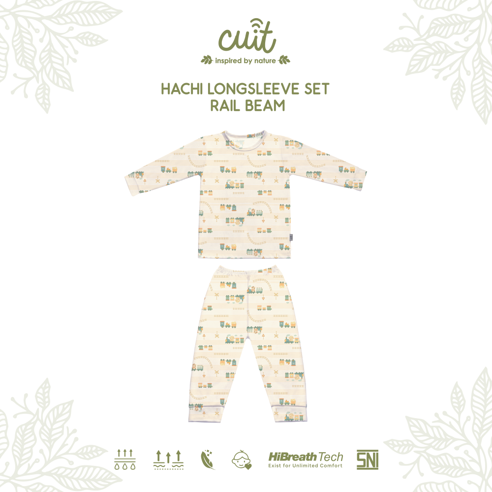 Cuit Hachi Setelan Tangan Panjang Motif Karakter 1-6 Tahun