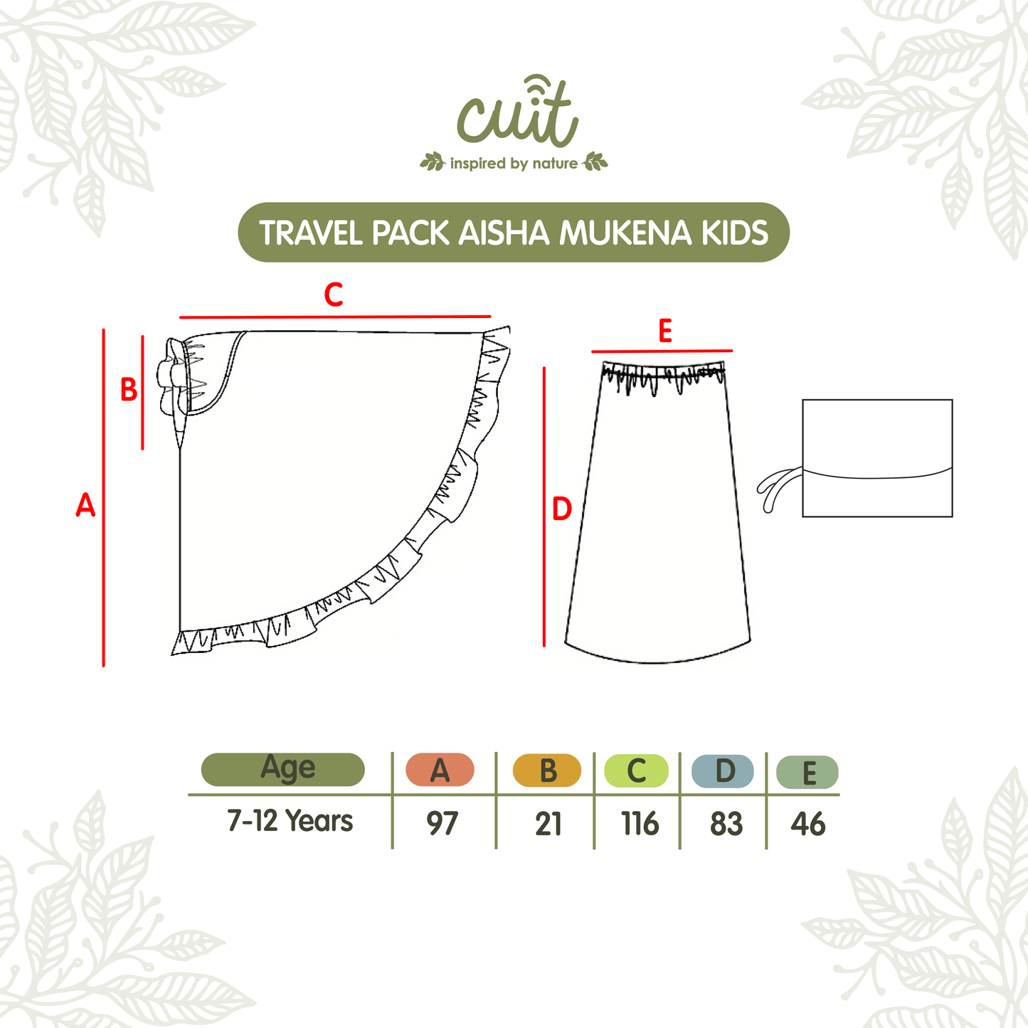 Cuit Aisha Mukena Travel Pack Anak