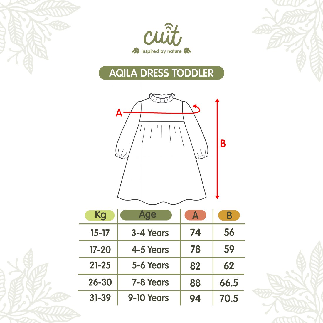 Cuit Aqila Dress Anak 3 - 10 Tahun