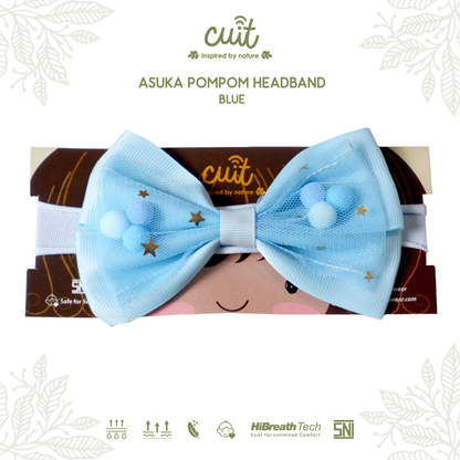 Cuit Asuka Bandana Pompom Pita Bayi