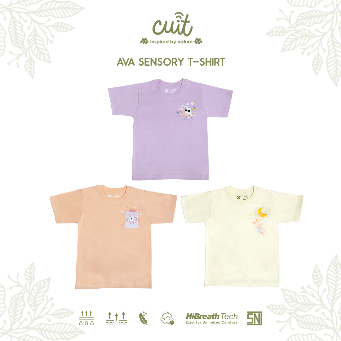Cuit Ava Sensory Tee 1-6 Tahun