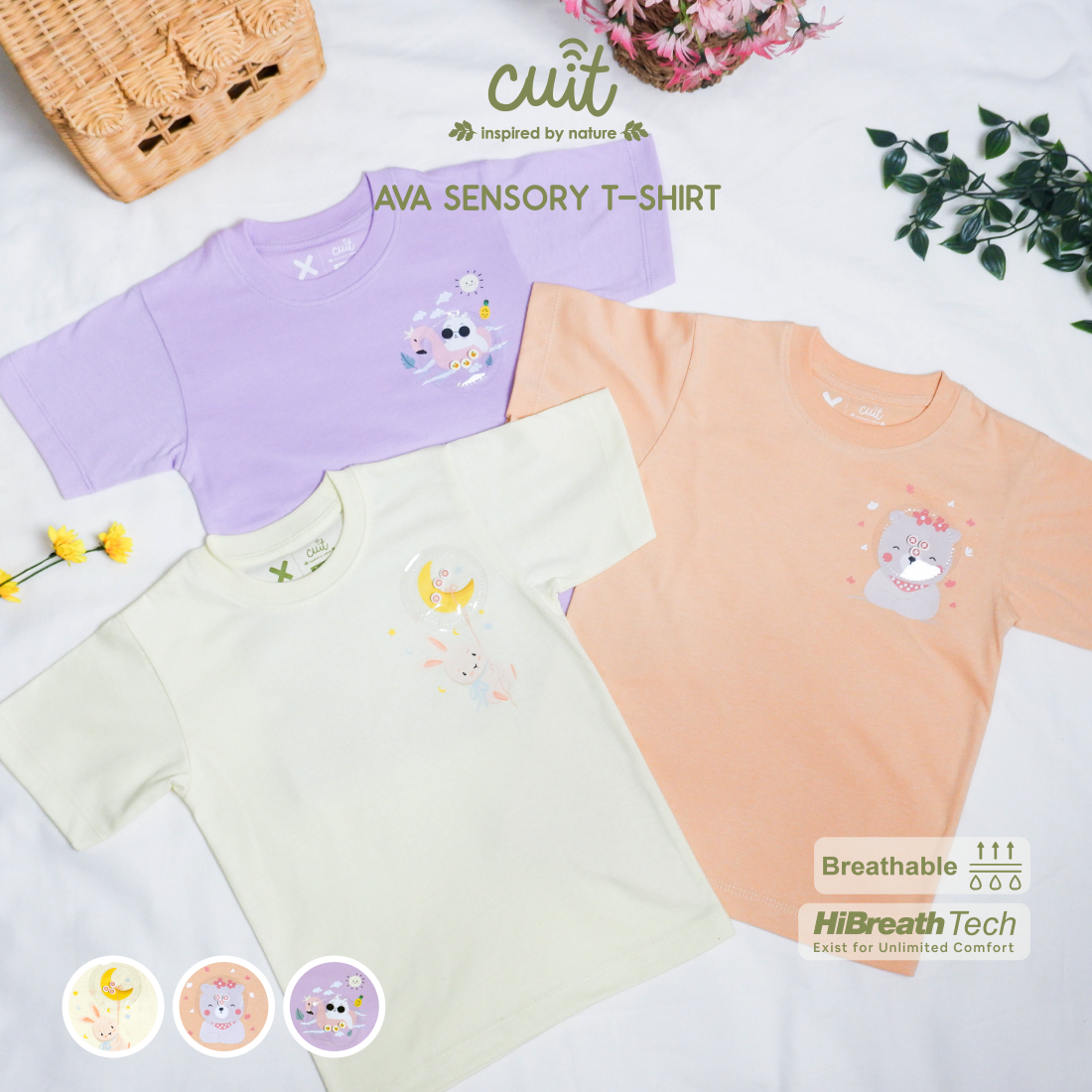 Cuit Ava Sensory Tee 1-6 Tahun