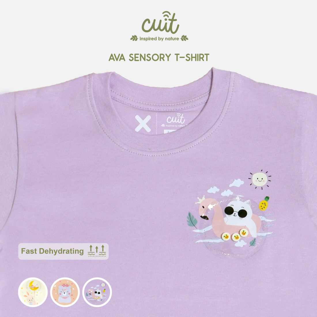 Cuit Ava Sensory Tee 1-6 Tahun