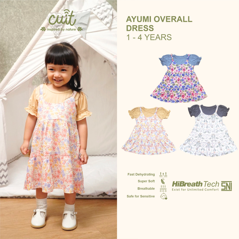 Cuit Ayumi Overall Dress 1-6 Tahun