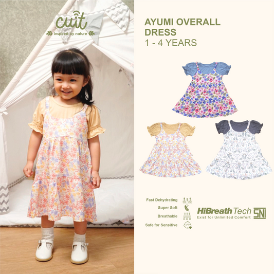 Cuit Ayumi Overall Dress 1-6 Tahun