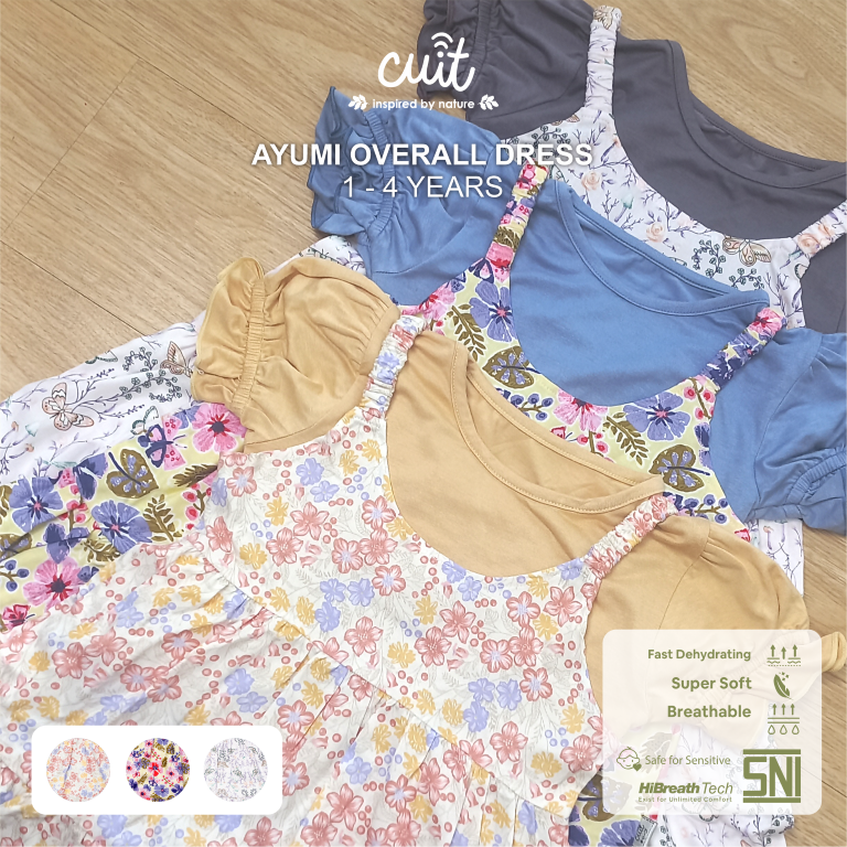 Cuit Ayumi Overall Dress 1-6 Tahun