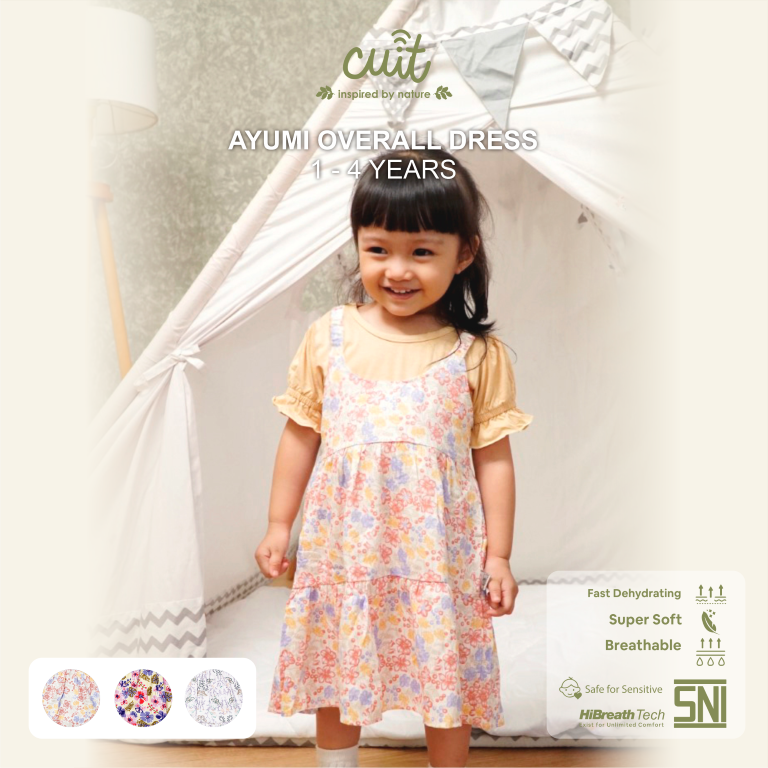 Cuit Ayumi Overall Dress 1-6 Tahun