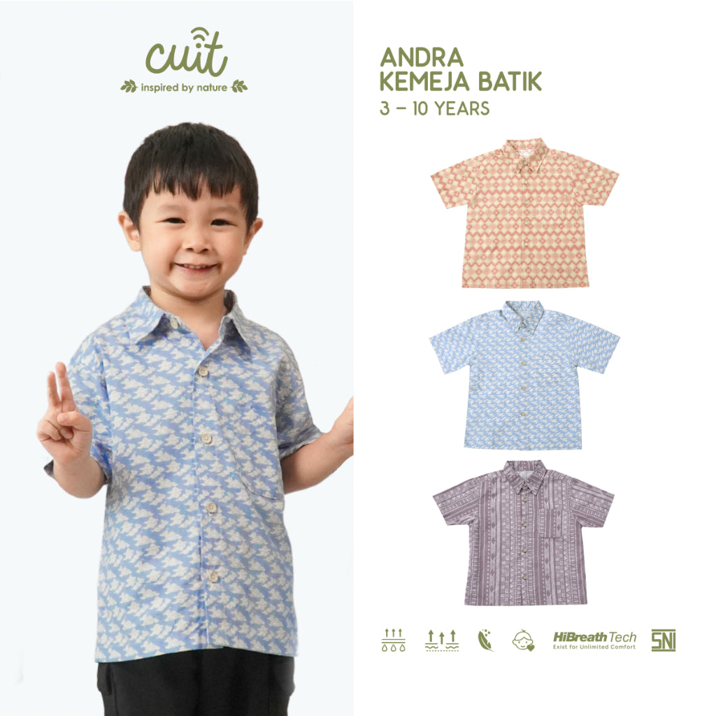 Cuit Andra Kemeja Batik 3-10 Tahun