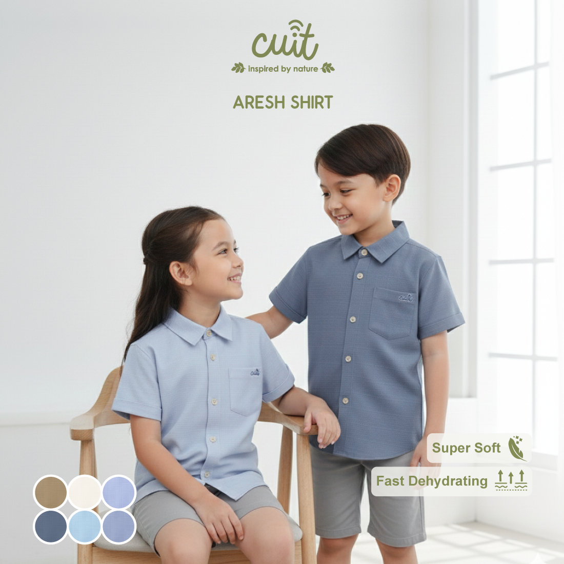 Cuit Aresh Kemeja Anak 3-10 Tahun