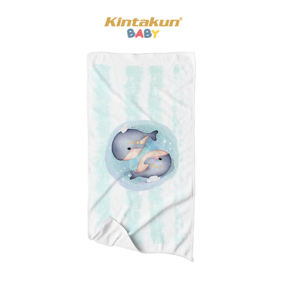 Kintakun Baby Cotton Towel Handuk Mandi Bayi Ocean Fun 60 x 120 cm