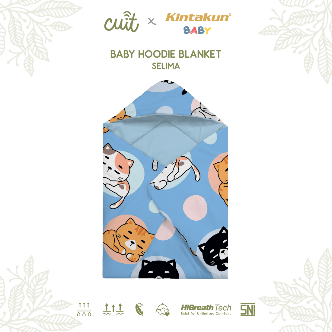 Kintakun Baby Hoodie Blanket 75 x 75