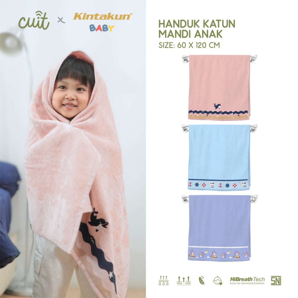 Kintakun Baby Handuk Mandi 60 x 120 cm Motif Karakter