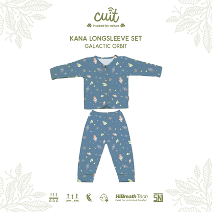 Cuit Kana Setelan Tangan Panjang Motif Karakter 0-2 Tahun