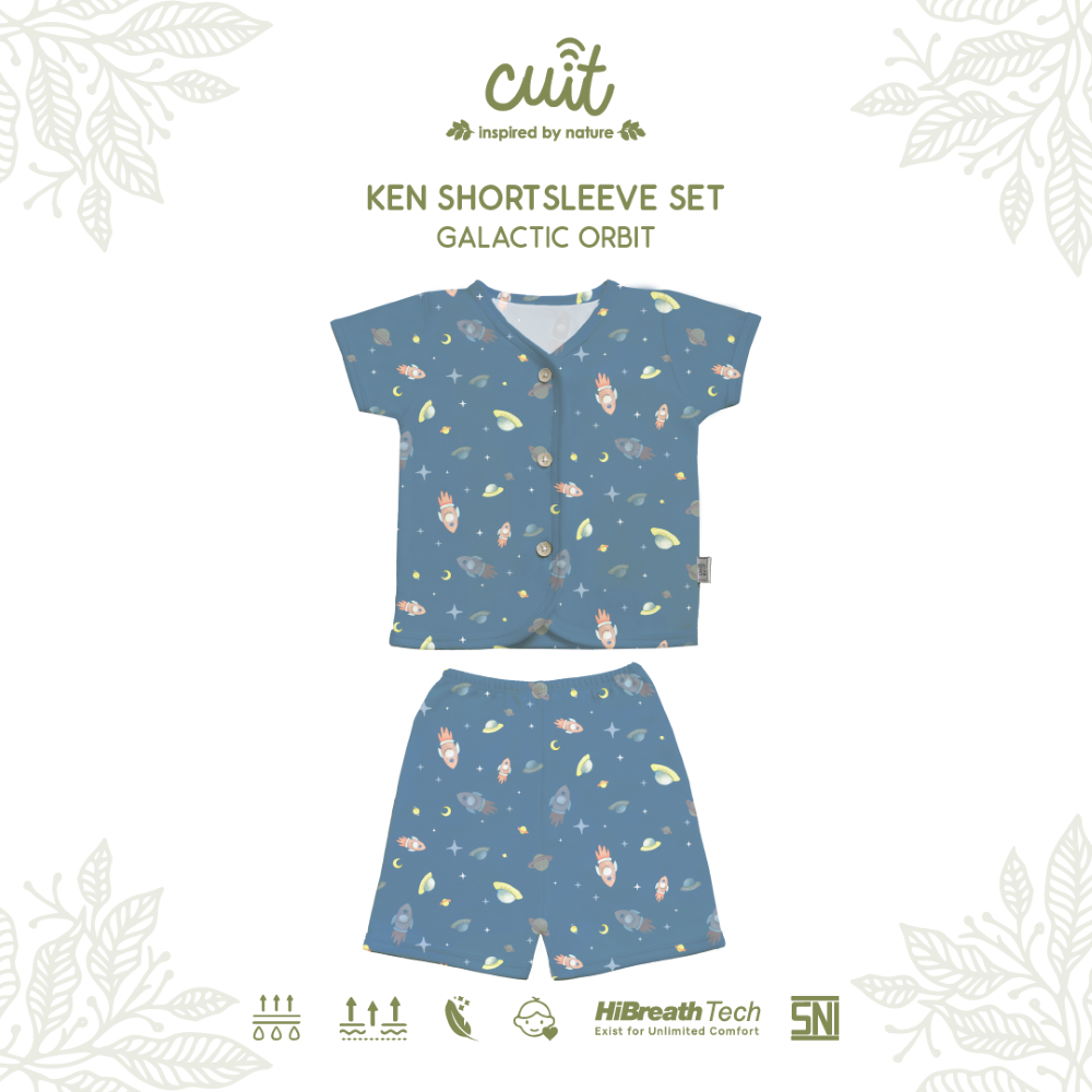 Cuit Ken Setelan Tangan Pendek Motif Karakter 0-2 Tahun