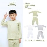 Cuit Hachi Setelan Tangan Panjang Motif Minimalis 1-6 Tahun