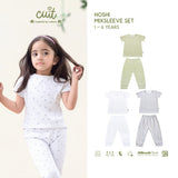 Cuit Hoshi Setelan Tangan Pendek Motif Minimalis 1-6 Tahun