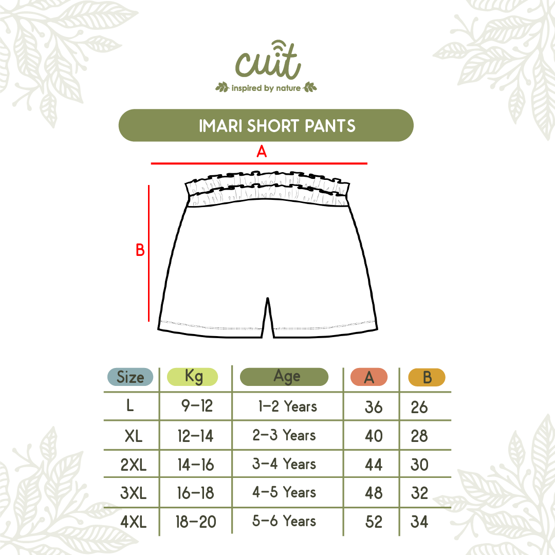 Cuit Imari Celana Pendek Anak 1-6 Tahun