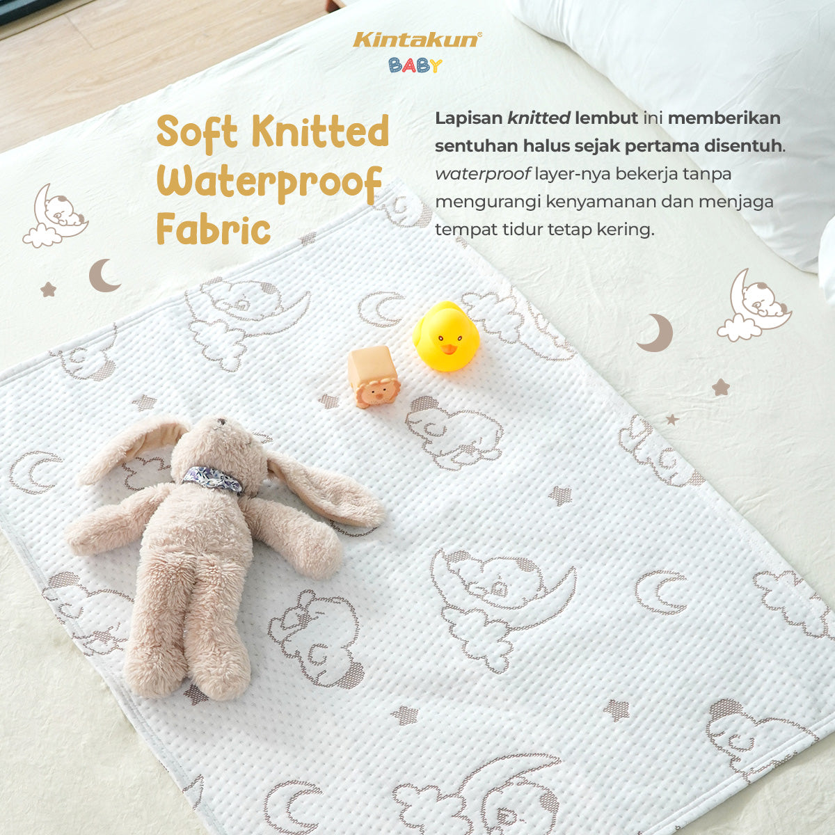 Kintakun Baby Dreamy Pad Perlak Bayi Waterproof 70 x 90 cm