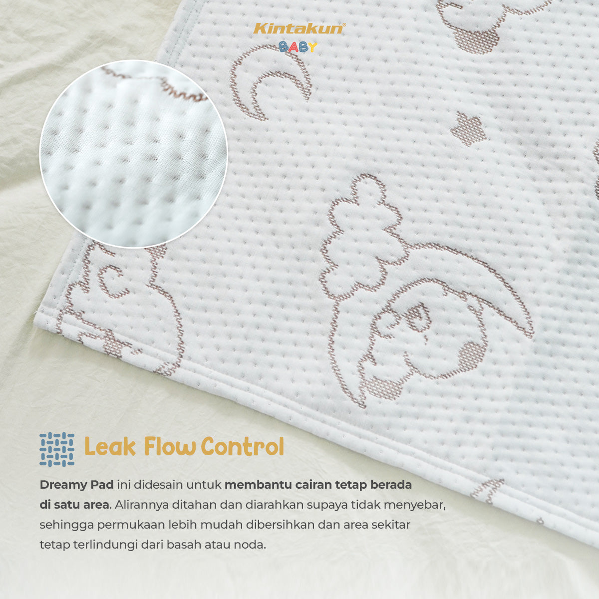 Kintakun Baby Dreamy Pad Perlak Bayi Waterproof 70 x 90 cm