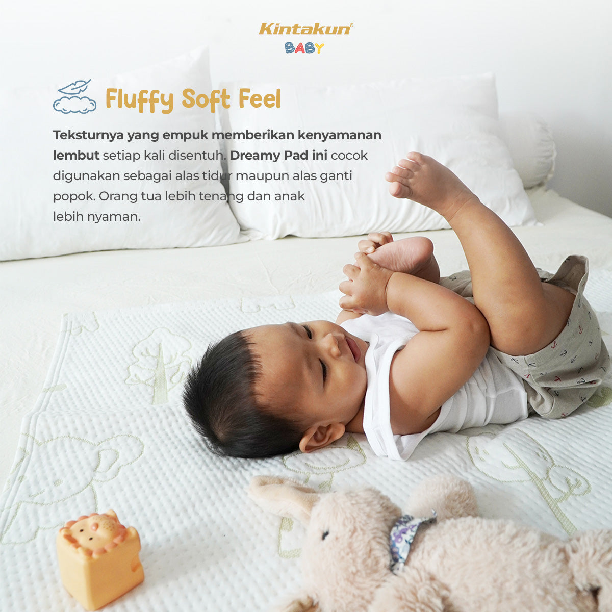 Kintakun Baby Dreamy Pad Perlak Bayi Waterproof 70 x 90 cm
