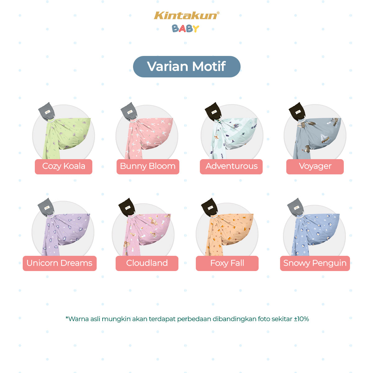 Kintakun Baby Ring Sling Digital Printing Gendongan Bayi 5in1