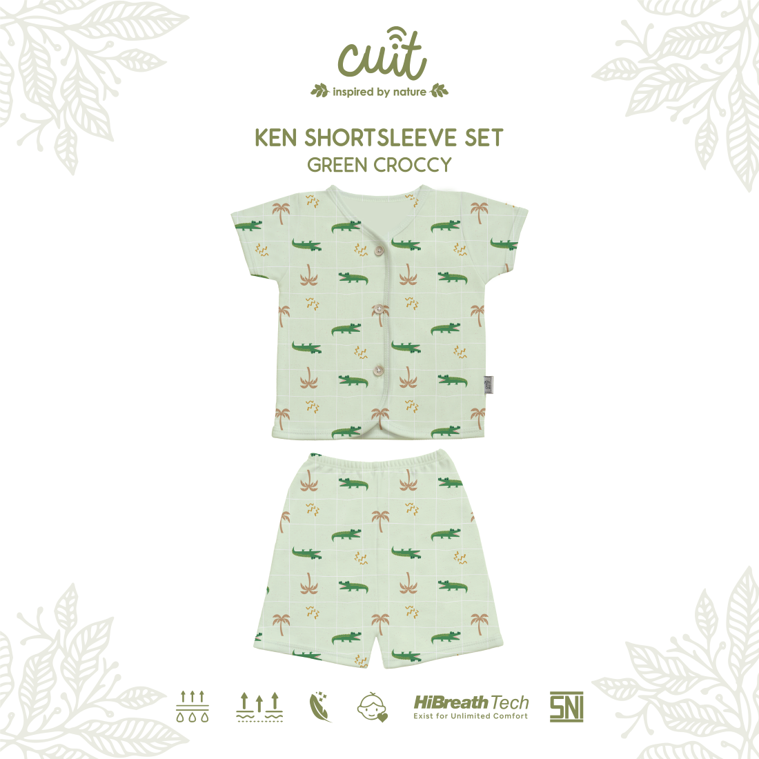 Cuit Ken Setelan Tangan Pendek Motif Karakter 0-2 Tahun