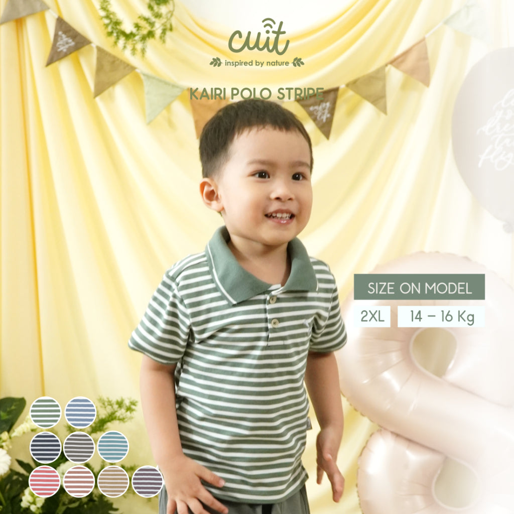 Cuit Kairi Kemeja Polo Stripe 6 Bulan - 6 Tahun