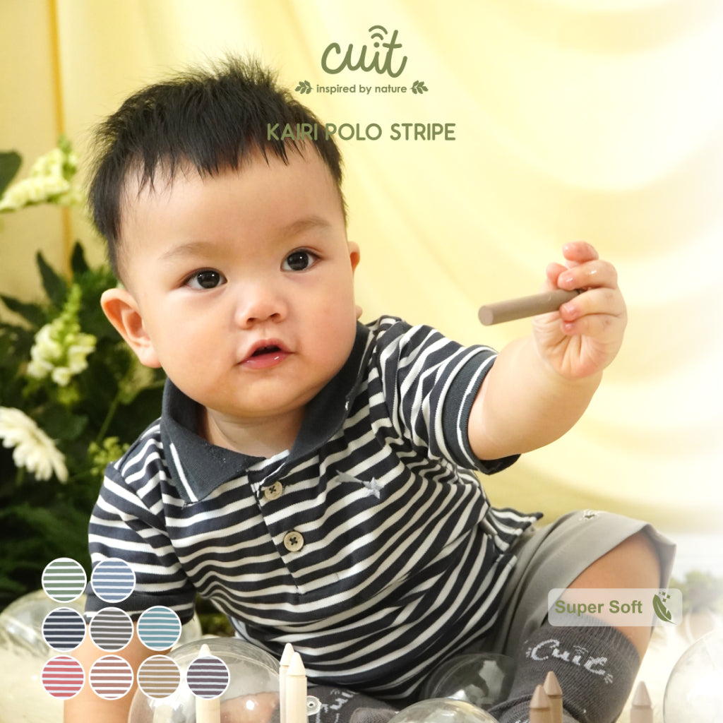 Cuit Kairi Kemeja Polo Stripe 6 Bulan - 6 Tahun