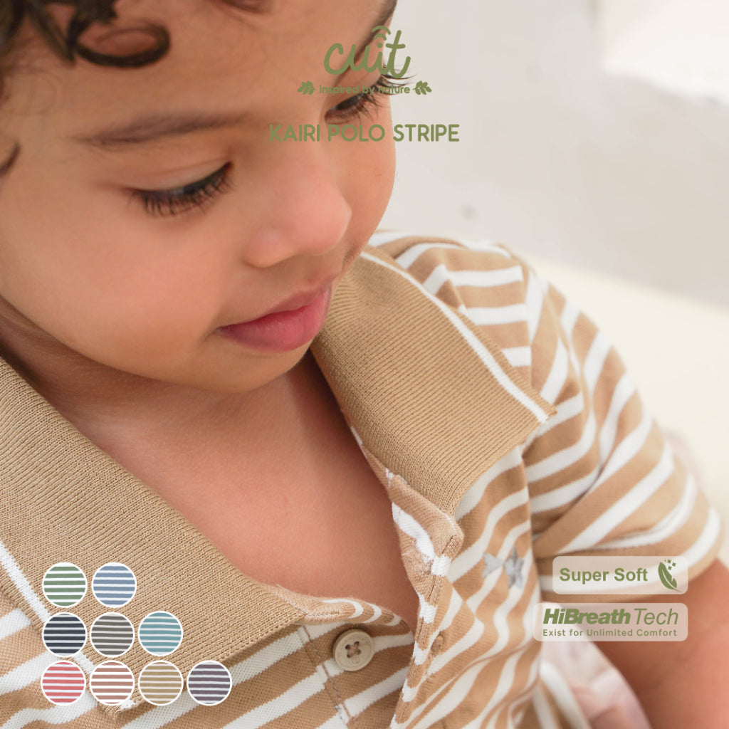 Cuit Kairi Kemeja Polo Stripe 6 Bulan - 6 Tahun