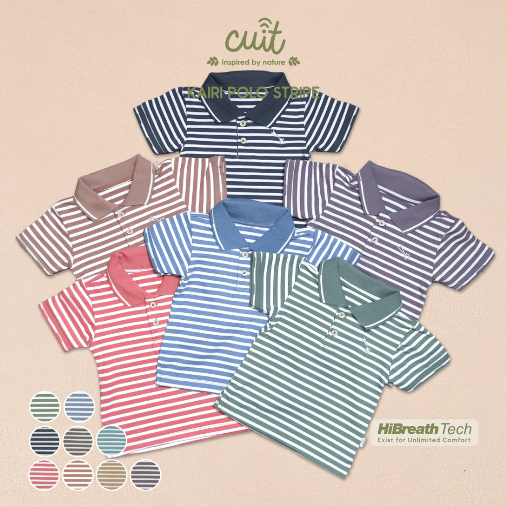 Cuit Kairi Kemeja Polo Stripe 6 Bulan - 6 Tahun