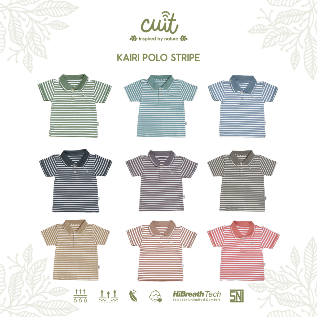Cuit Kairi Kemeja Polo Stripe 6 Bulan - 6 Tahun