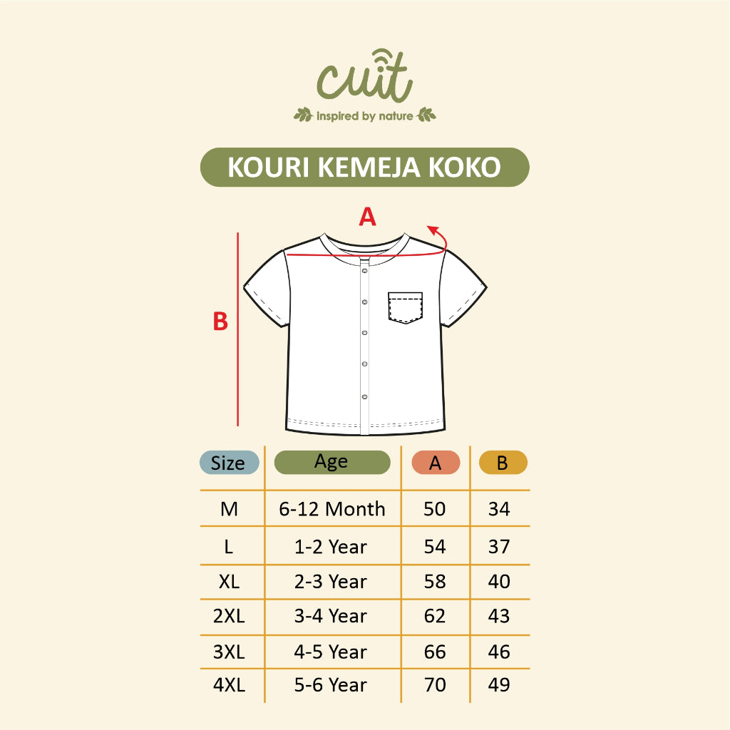Cuit Kouri Baju Koko Kerah 6 Bulan - 6 Tahun