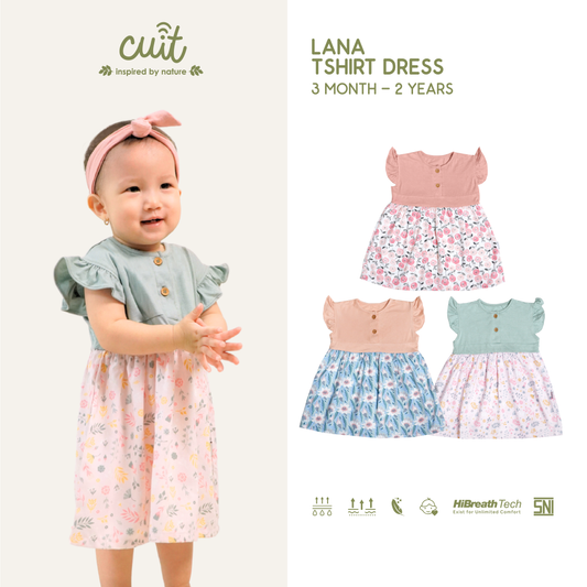 Cuit Lana Tshirt Dress Anak 3 Bulan - 2 Tahun
