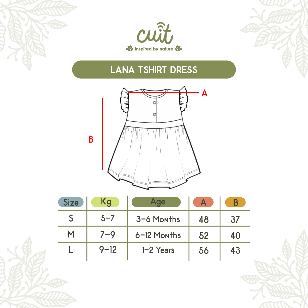 Cuit Lana Tshirt Dress Anak 3 Bulan - 2 Tahun
