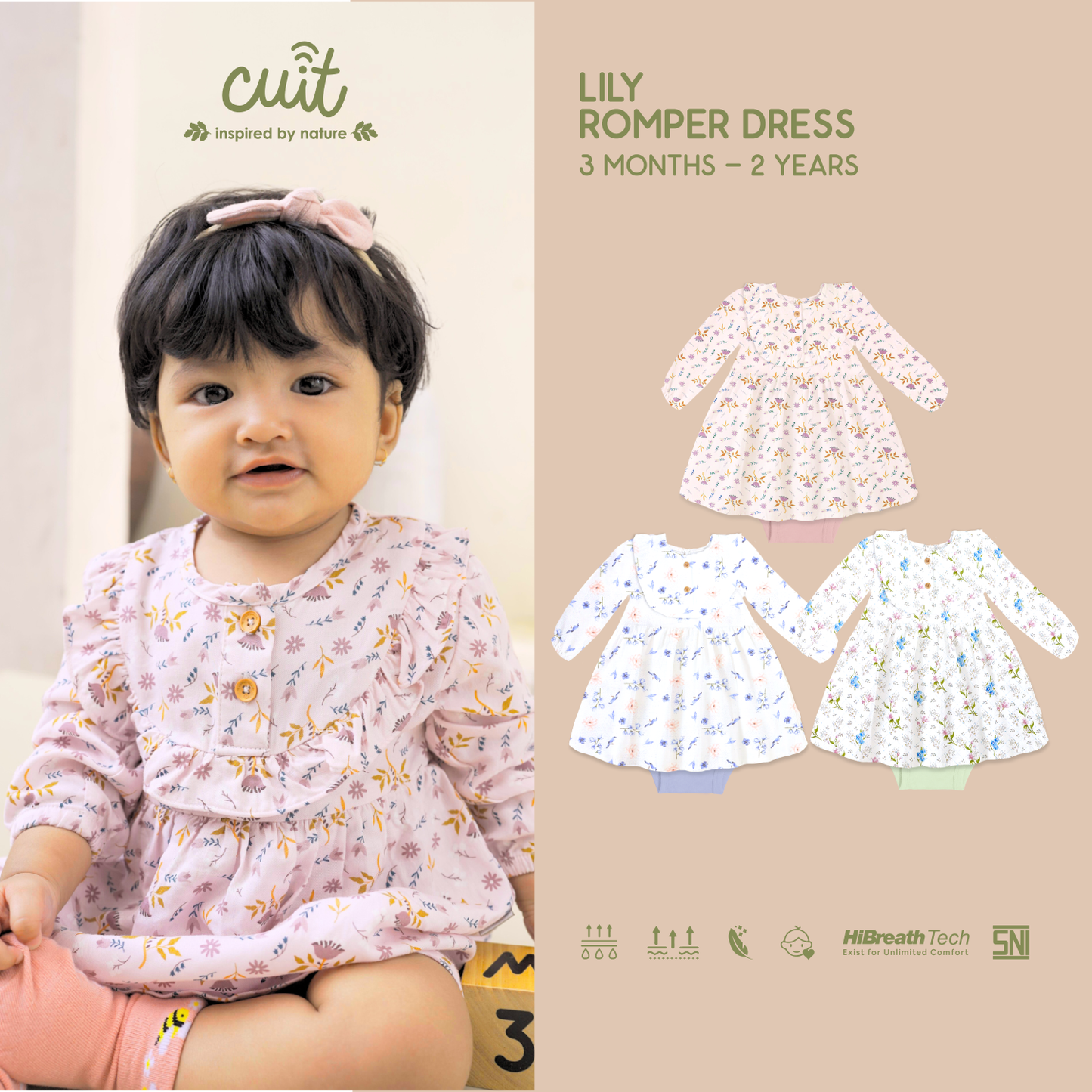 Cuit Lily Jumper Dress Anak 3 Bulan - 2 Tahun