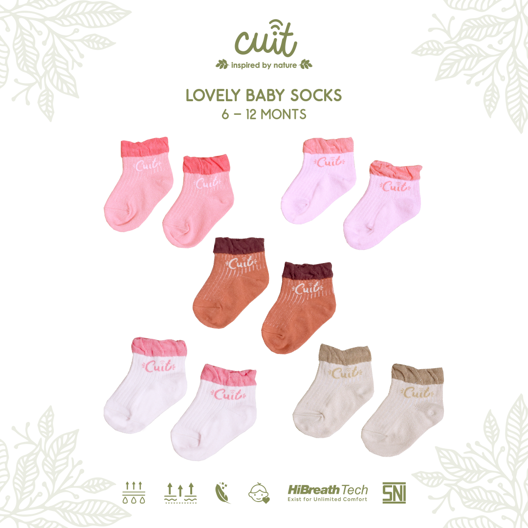 Cuit Lovely Ruffle Socks Kaos Kaki 6-12 Bulan