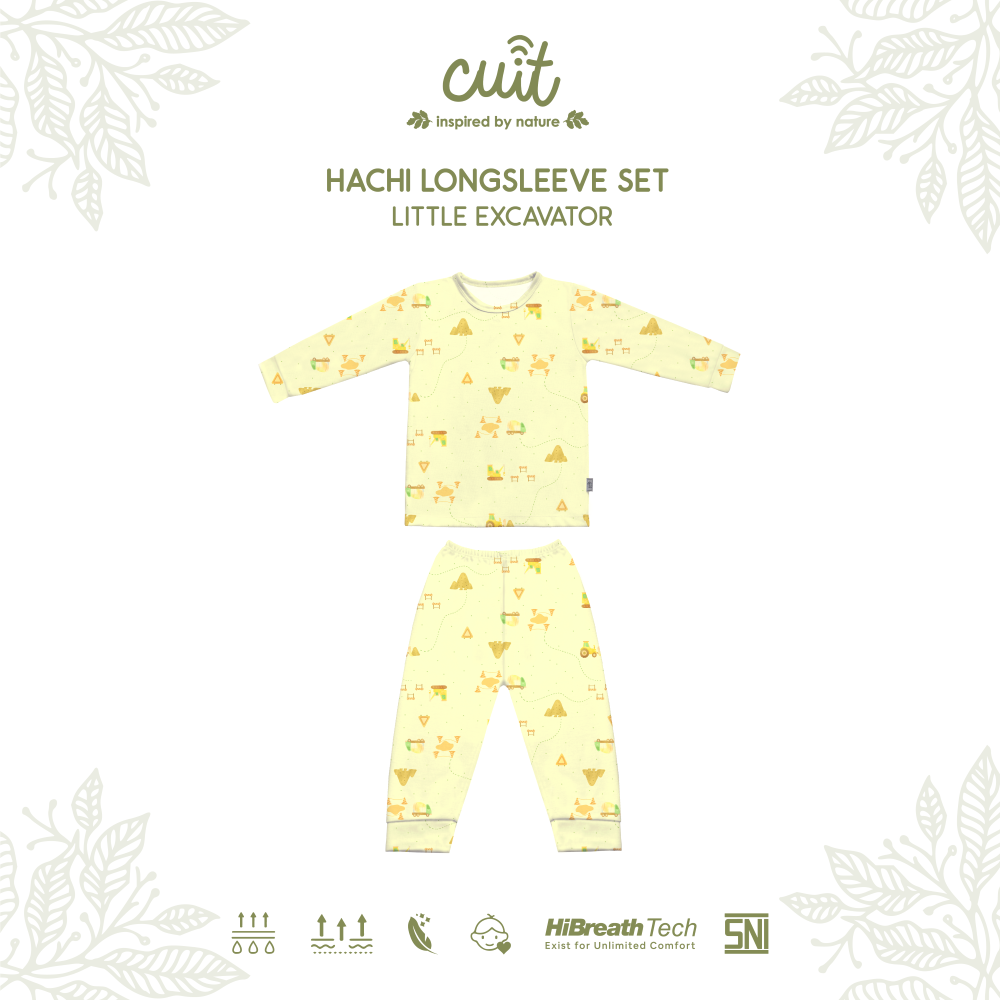 Cuit Hachi Setelan Tangan Panjang Motif Karakter 1-6 Tahun