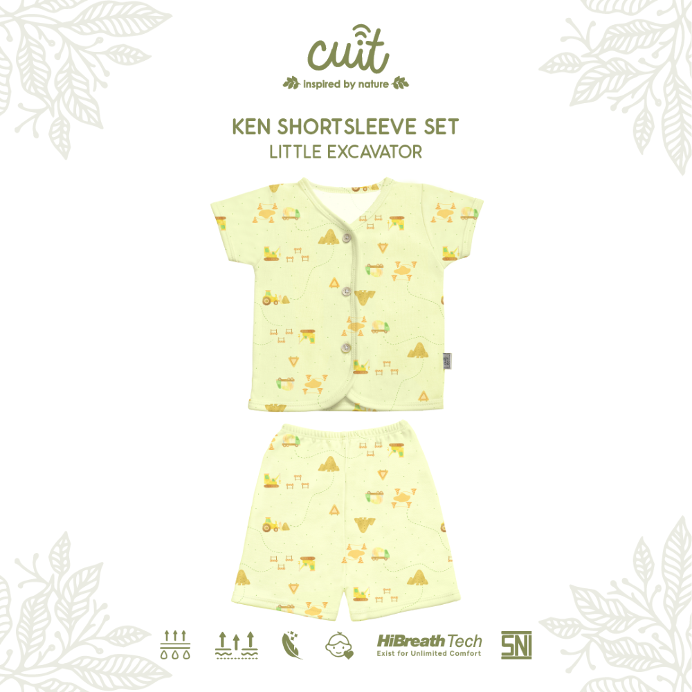 Cuit Ken Setelan Tangan Pendek Motif Karakter 0-2 Tahun