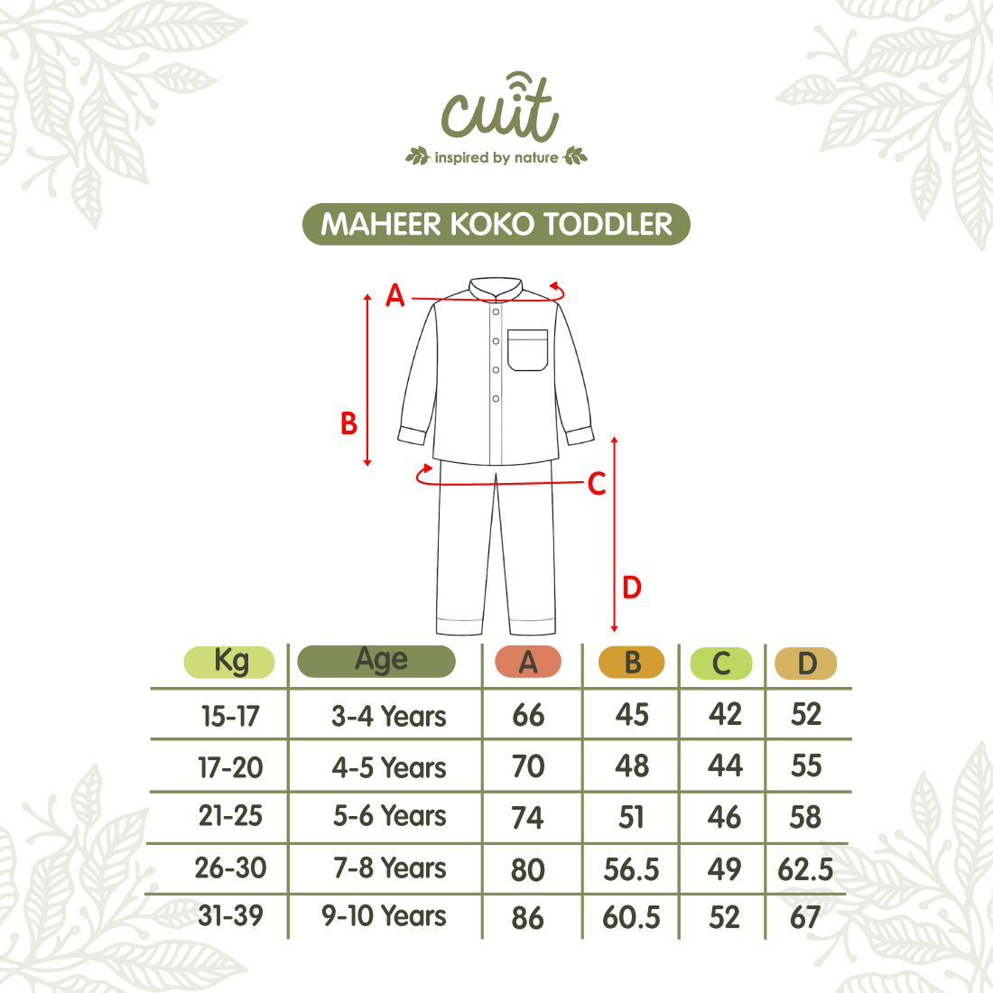 Cuit Maheer Setelan Koko 3 - 10 Tahun