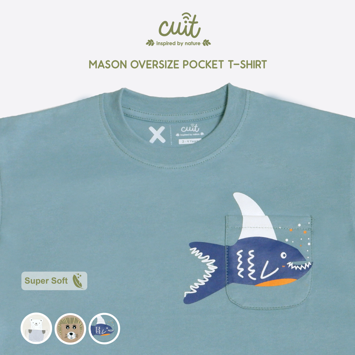 Mason Sensory Oversized Tee 1-6 Tahun