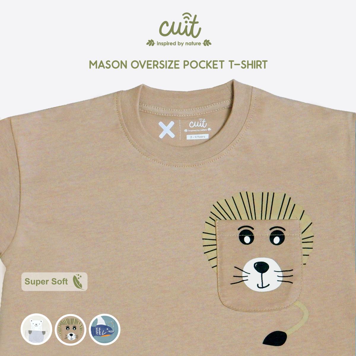 Mason Sensory Oversized Tee 1-6 Tahun