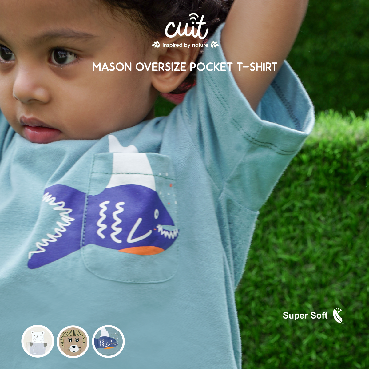 Mason Sensory Oversized Tee 1-6 Tahun